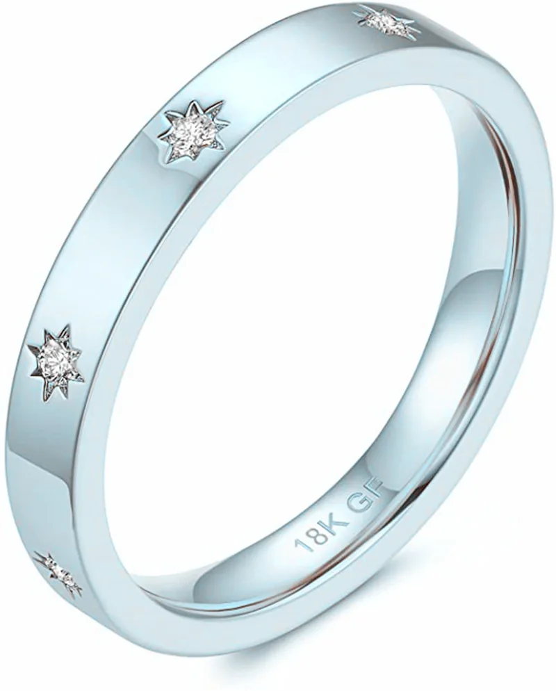 

Simple New CZ Star Ring Midi Minimal Paved CZ Delicate North Star Top Quality Cute Elegant Girls Party Jewelry Gift