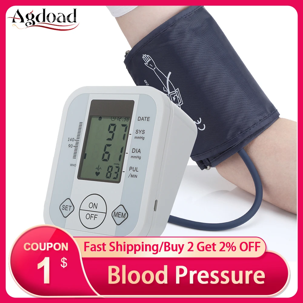 

Медицинский верхний монитор артериального давления на руку ЖК-цифровой экран пульсометр портативный автоматический тонометр BP монитор