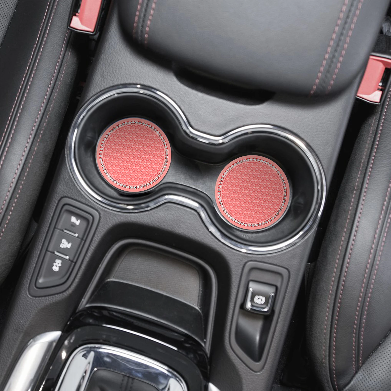 

2pcs Car Coaster Drinks Water Cup Bottle Holder Anti-Slip Pad Car Styling Accessories Mat Silica Gel For Car Interior Decoration