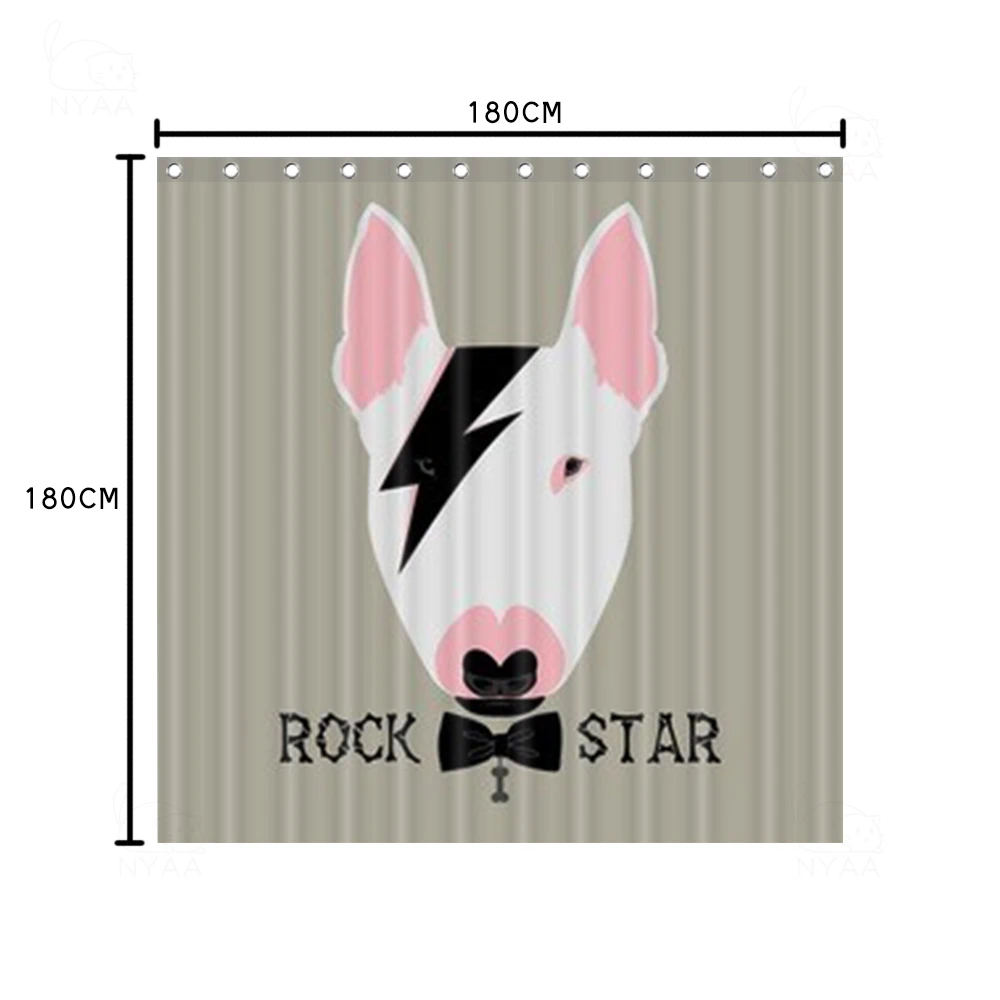 NYAA Dog Rockstar Bullterrier набор для ванной комнаты Забавный портрет животного