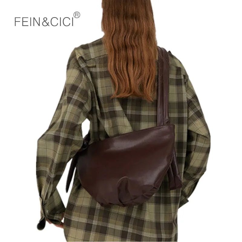 Большая вместительная сумка-хобо для женщин повседневный мессенджер из