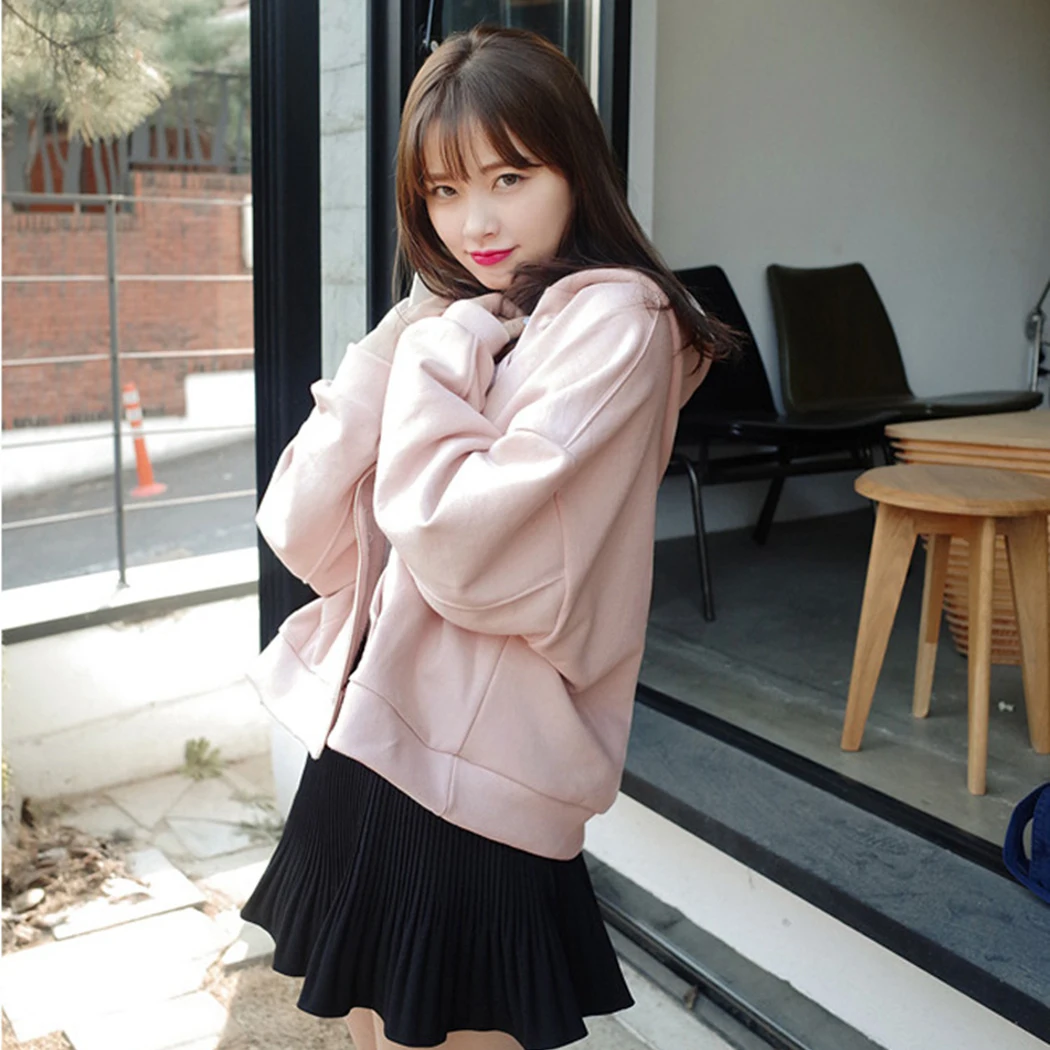 Модная укороченная куртка с капюшоном 2019 Женская толстовка на молнии уличная