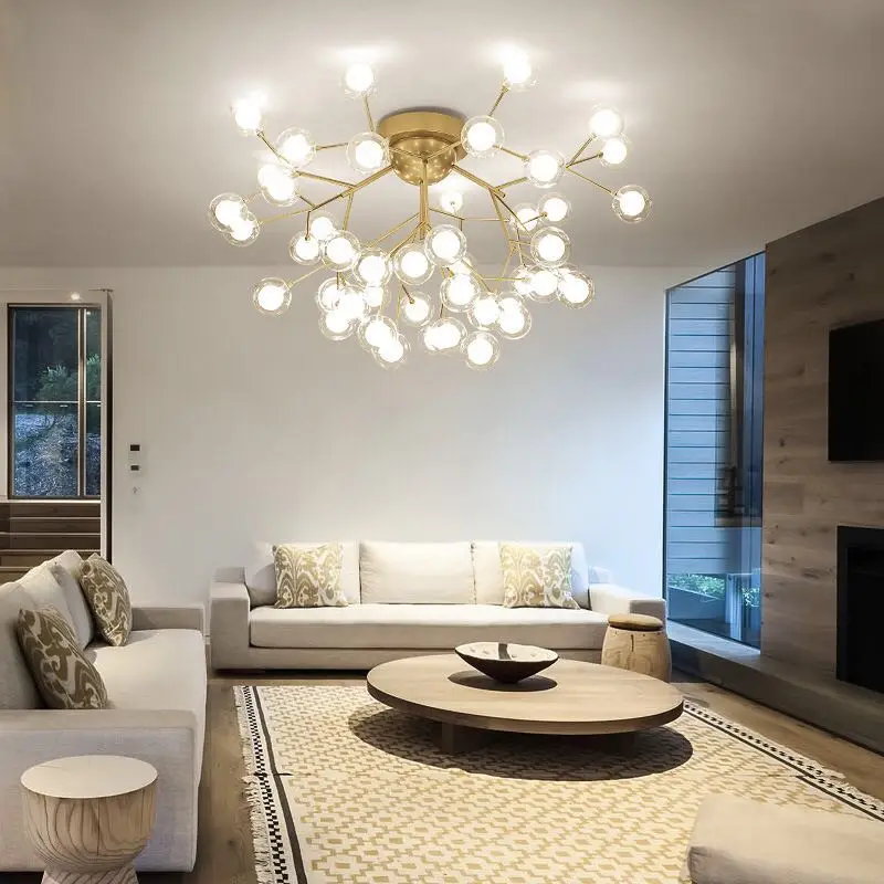 Новые современные светодиодные потолочные люстры освещения ветка крепление для