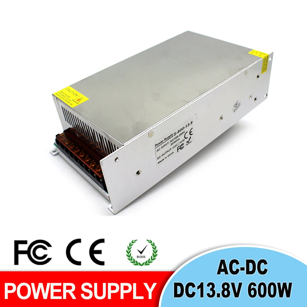 Стабильное качество импульсный источник питания 13 8 V 43.5A 600W Регулируемый для