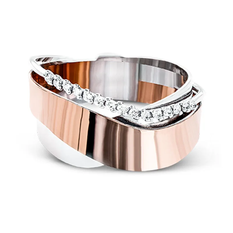 Huitan модное женское кольцо на палец с геометрической гладкой линией свадебное