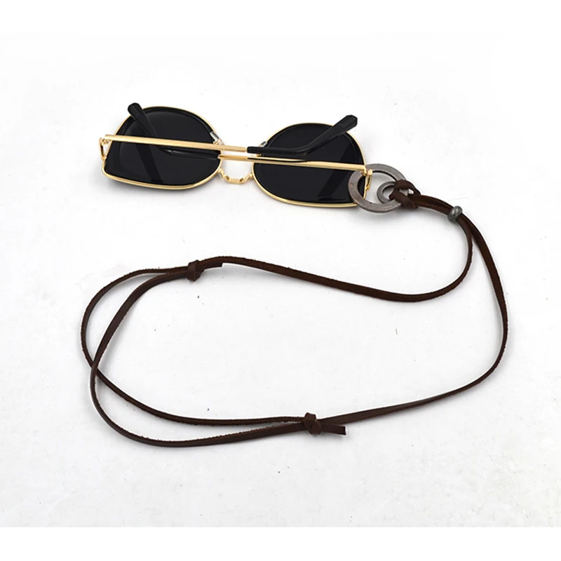 82 см ретро очки из воловьей кожи модные женские и мужские цепочки для свитера