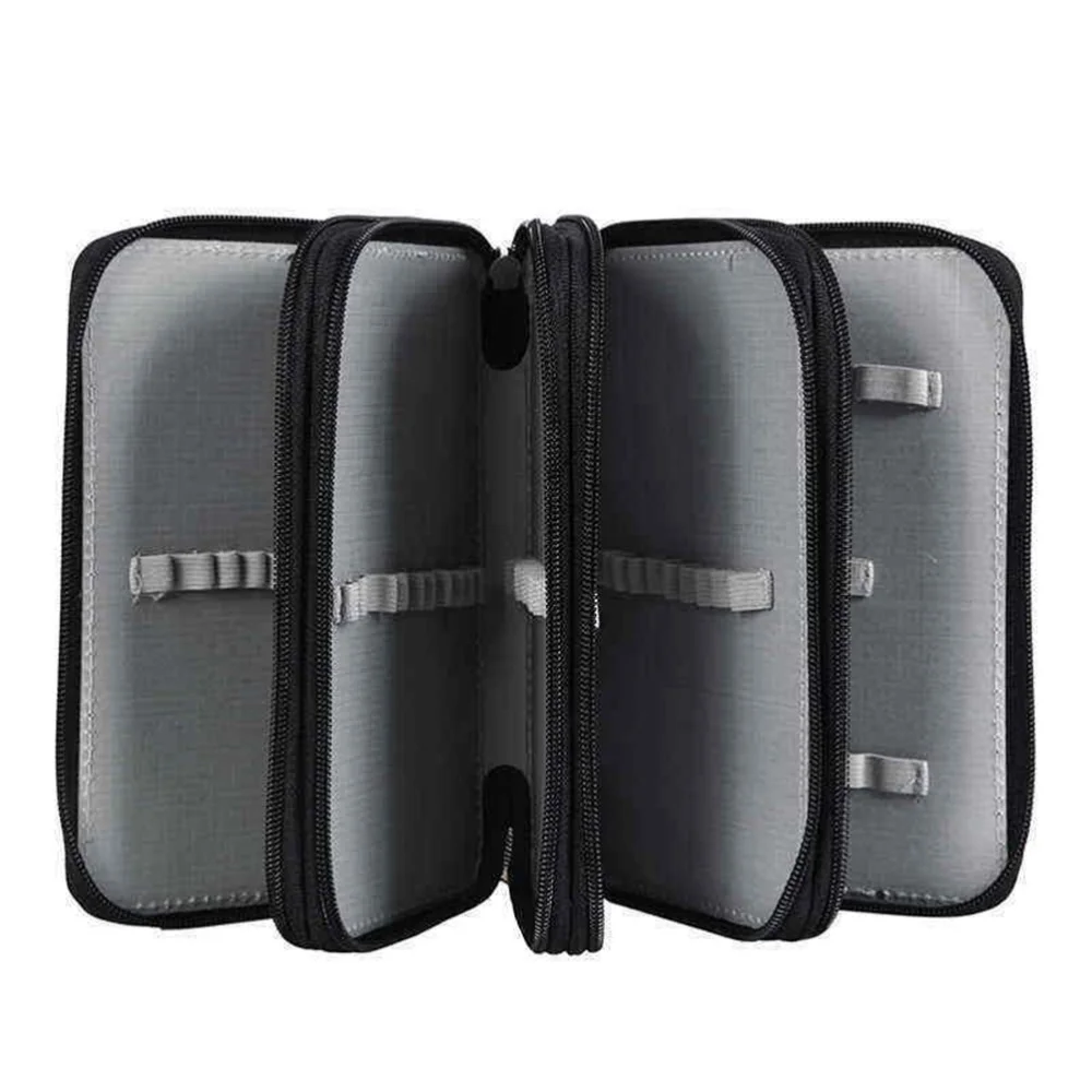 

72 Slots Pencil Holder Organizer 4-layer Colored Pencil Case Students Pen Pouch Bag Stationary Box with Zipper for Art School Of