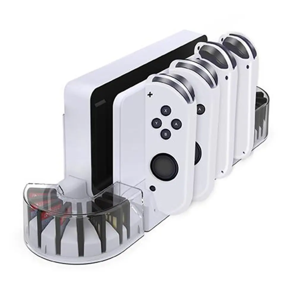 

Charging Dock Stand For Switch Joy-Con with 4 Charging Slots Small Handle Charging Base Charger U-shaped Game Card Holders