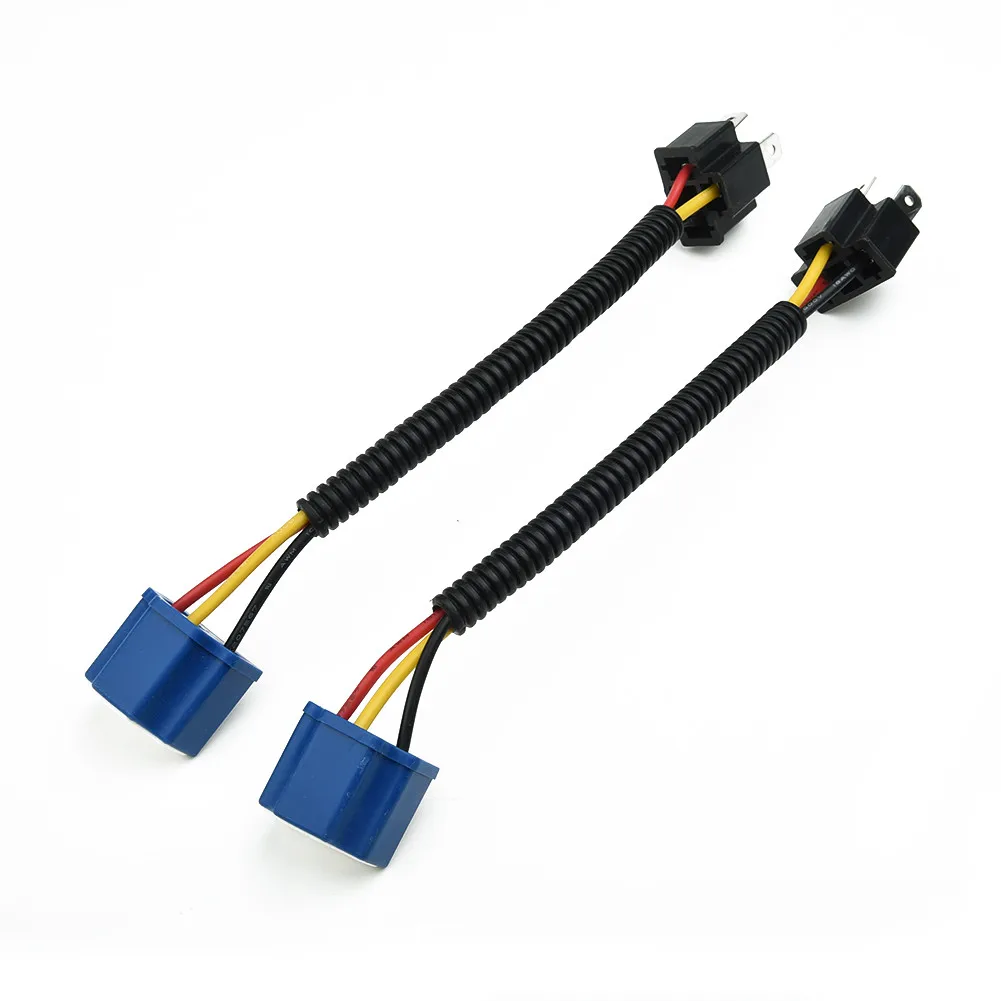 

2pcs/kit H4 socket connector 9003 Bulb For car For motorcycle Headlight Wiring Harness Blue+Black Heat resistance