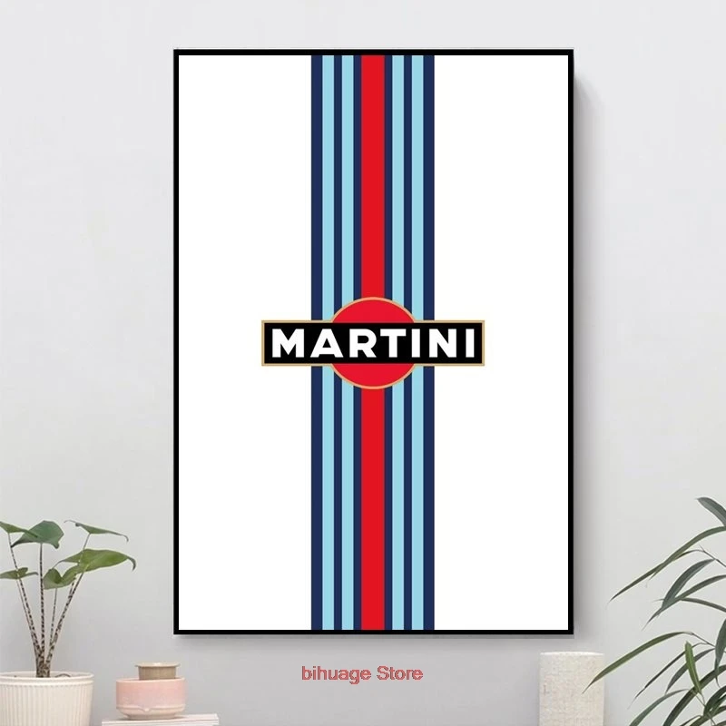

Martini Racing полосатые картины на холсте абстрактные картины на холсте для гостиной