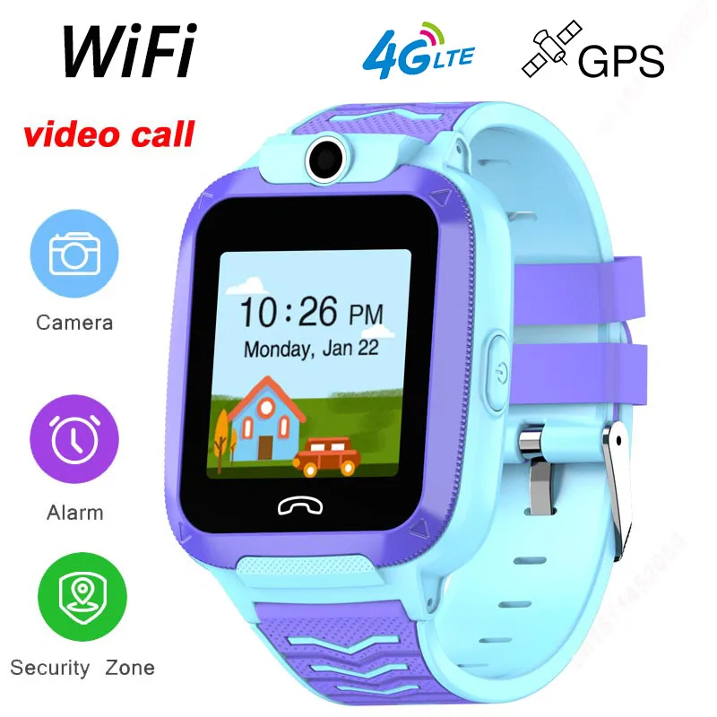 2020 Новый 4G Детские умные часы Видеозвонок IP67 Водонепроницаемый WI FI Smartwatch Камера с