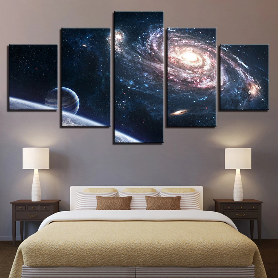 Spaceman земля Юпитер Венера Солнце Луна и Вселенная 5 шт. настенные картины для