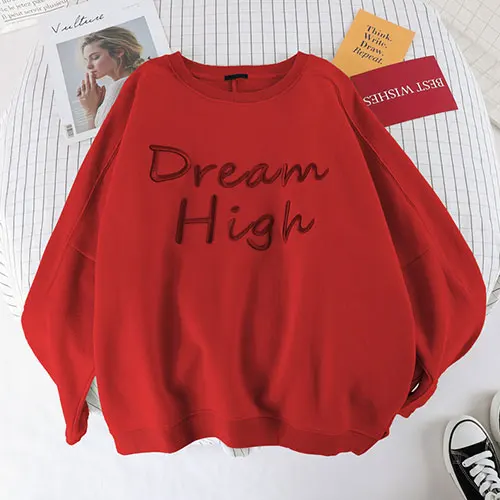 red no hood Женский бархатный толстовки с длинным рукавом TIGENA, теплый свитшот с капюшоном в корейском стиле для женщин на осень-зиму - Цвет: red no hood