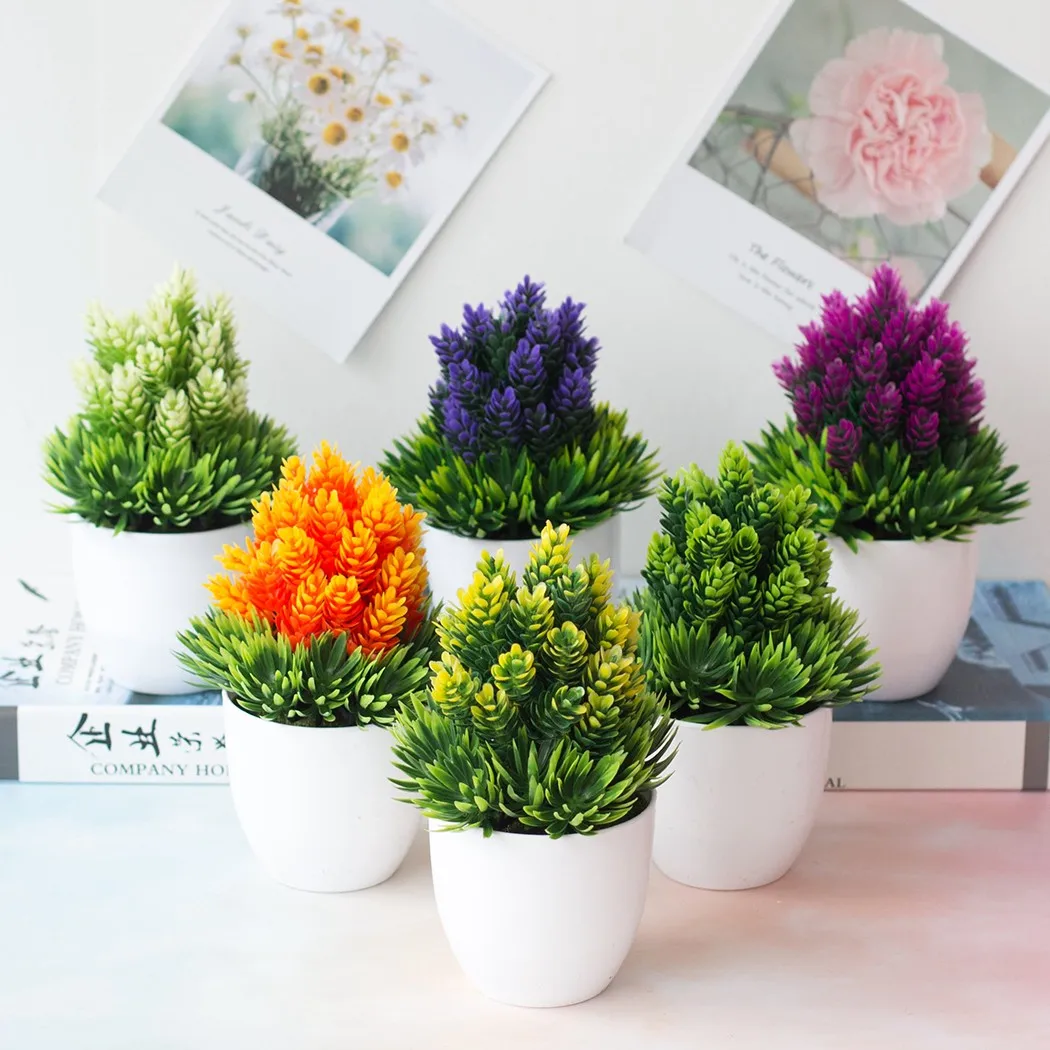 

Artificial Small Tree Potted Plant Fake Bonsai Plants Table Simulation Decor Ornaments Office Table Potted Ornaments Home Decor