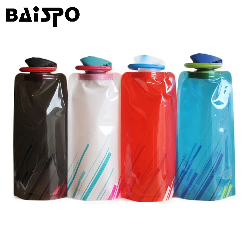 Многоразовая складная бутылка для воды BAISPO 700 мл Спортивная портативная