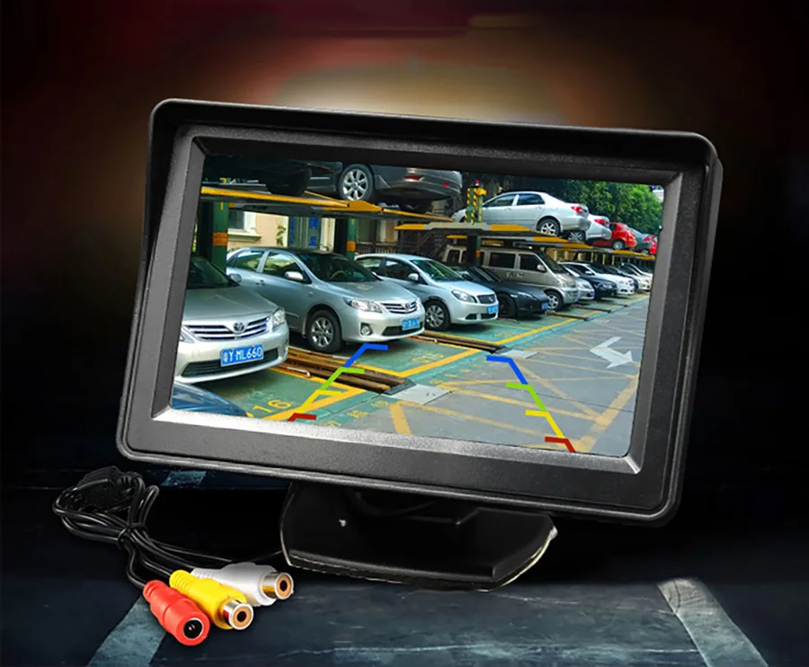 E-ACE, 4,3 дюймов, автомобильный монитор, TFT lcd дисплей, камера заднего вида, парковочная система для камеры заднего вида, HD цифровой цвет