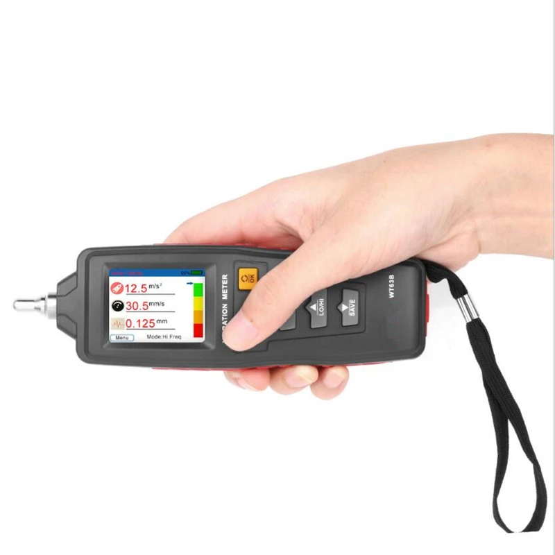 Digital Color LCD Vibration Meter 0.1-199.9M/S2 Velocity 0.1-199.9mm/STester WT63B Vibrometer Acceleration Tester | Инструменты