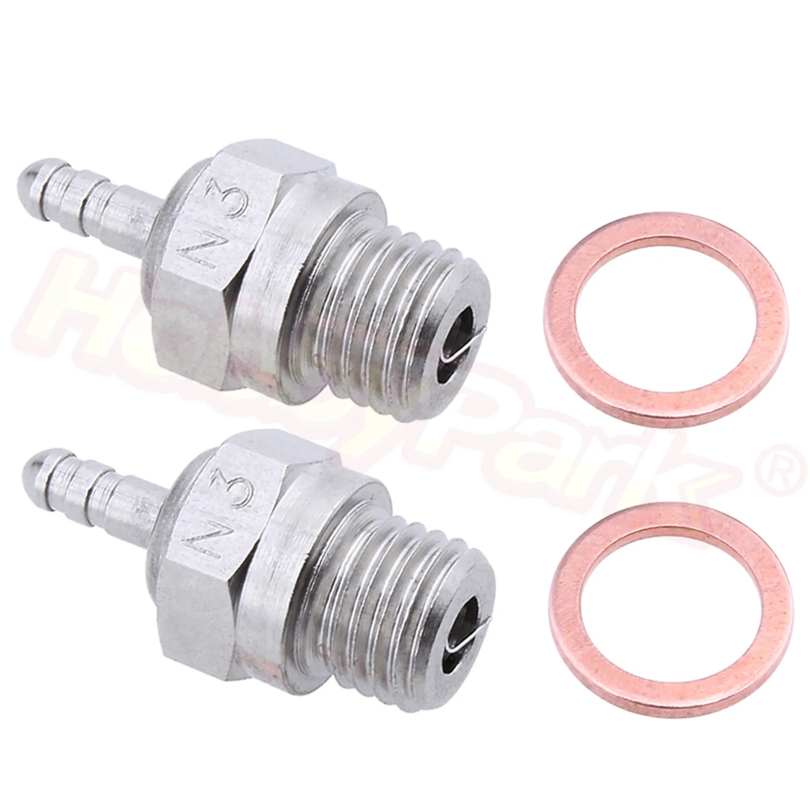 

2PCS N3 N4 Hot Spark Glow Plugs #3 #4 SH Vertex OS Nitro Engine Parts For 1/8 1/10 RC Truck Buggy HPI Traxxas Redcat HSP 70117