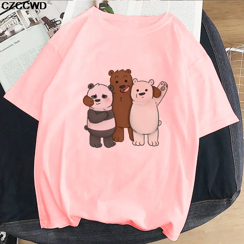 Футболка женская с коротким рукавом модная повседневная мультяшным принтом