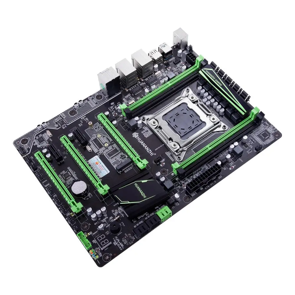 Verkauf HUANANZHI X79 Plus LGA 2011 ATX Motherboard Mit HALLO-GESCHWINDIGKEIT M.2 NVME SSD Slot 2 * Giga LAN Port 2 * SATA 3,0 2 * PCI-E X16 RAM Bis Zu 128G