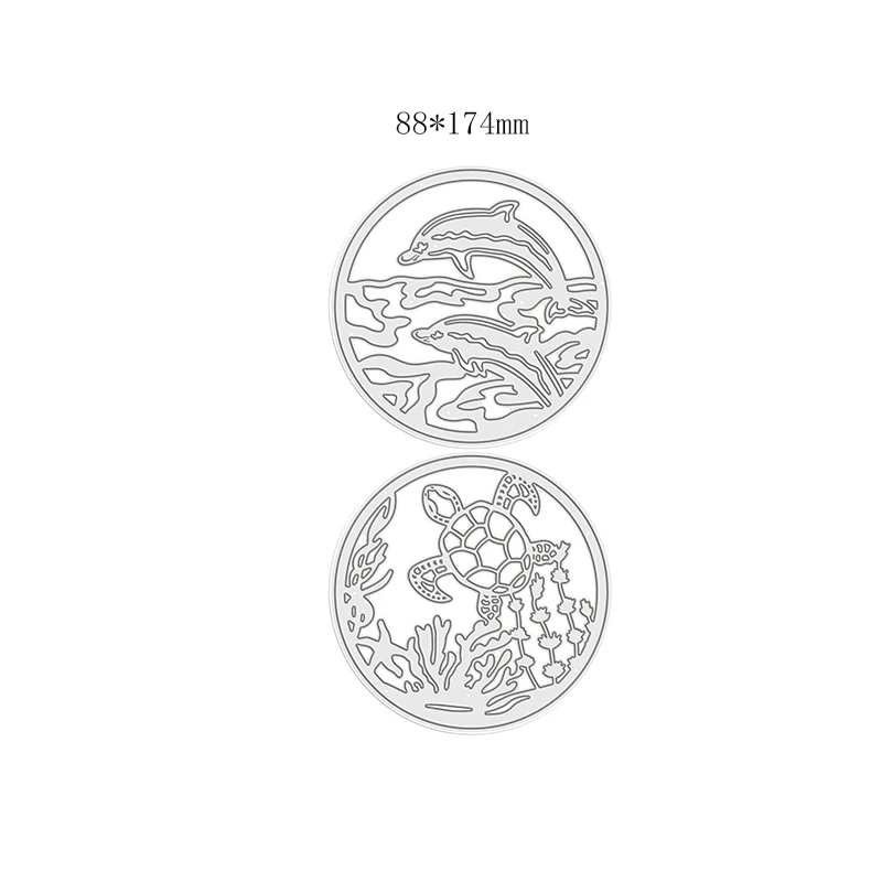 

New Ocean World Dolphin Turtle DIY Craft Mold 2021 Metal Cutting Dies for Scrapbooking and Card Making Decor Embossing No Stamps