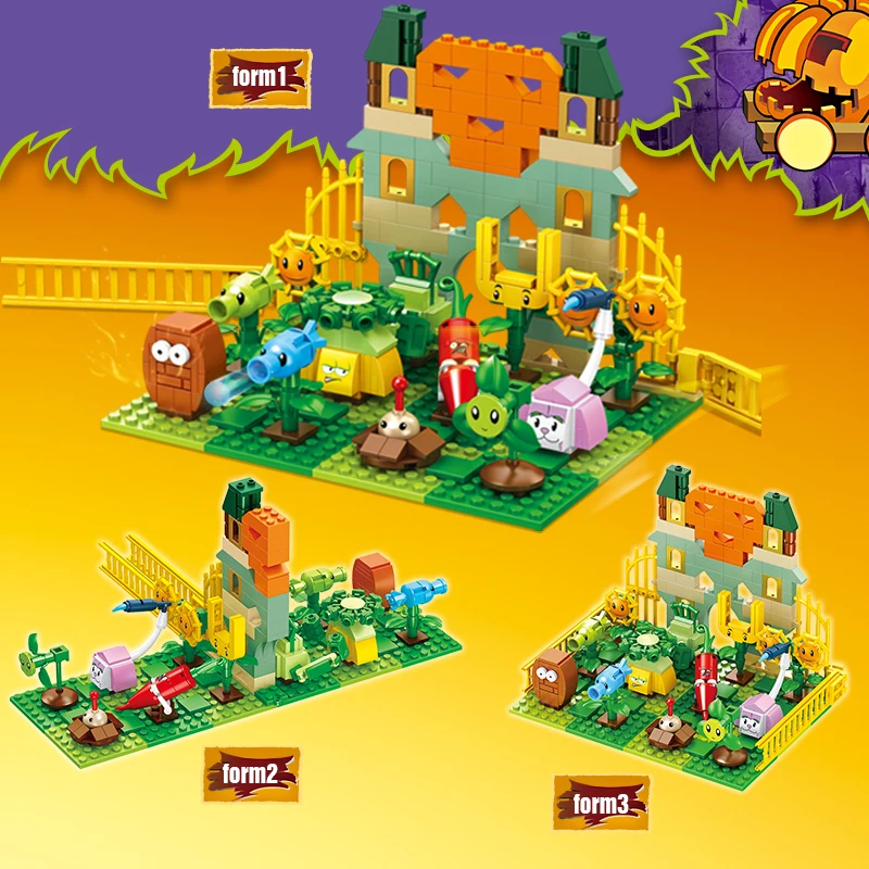 Экспертный Набор строительных блоков оружие зомби ферма лабиринт мини мутанты с