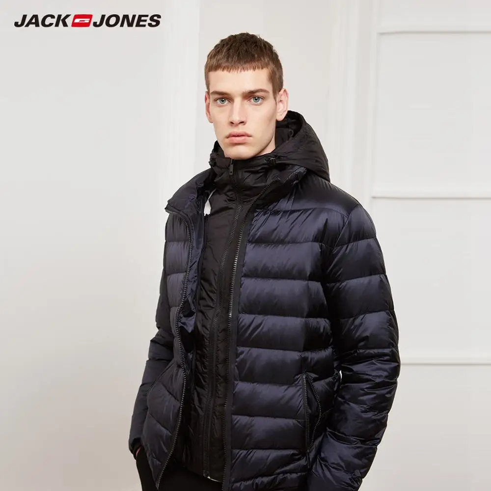 JackJones мужской короткий пуховик с капюшоном парка пальто верхняя одежда мужская