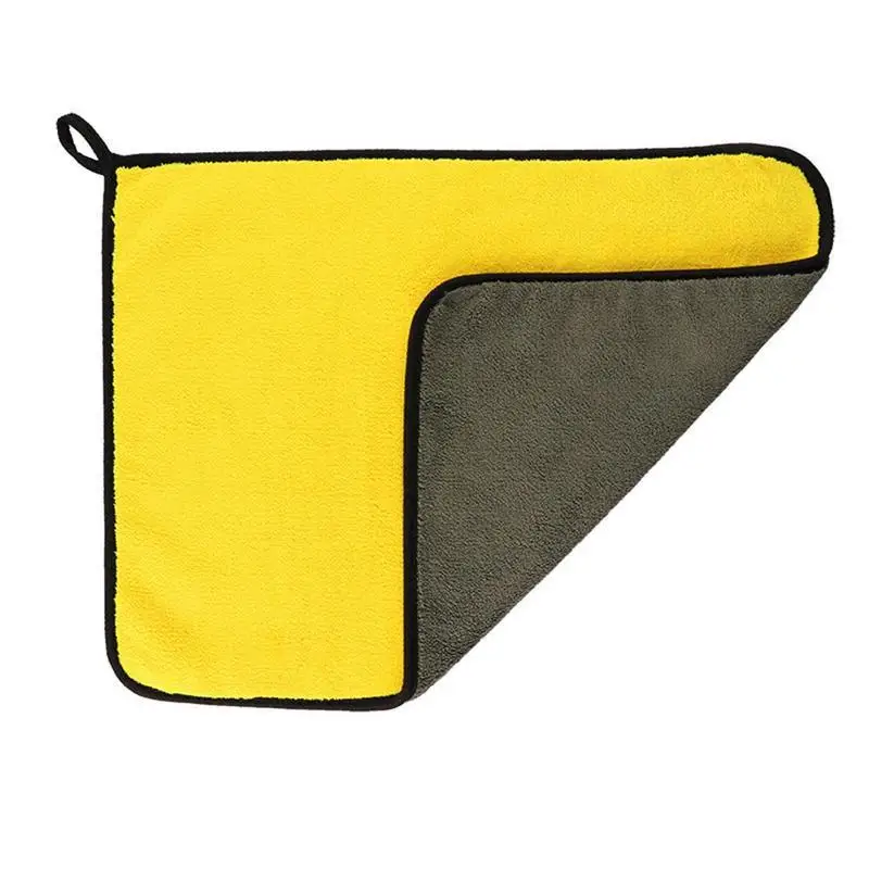 

Car Wash Coral Velvet Towel Absorbs Water And Thickens Without Leaving Traces On Ground Glass Microfiber Cloth Household