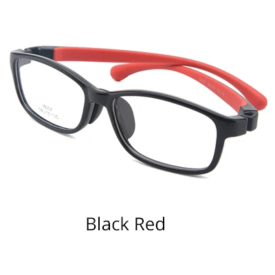 Black Red Ralferty качественная рамка для детских очков для класса, корректирующие очки при близорукости, Детские квадратные съемные оправы для очков K19007 - Цвет оправы: Black Red