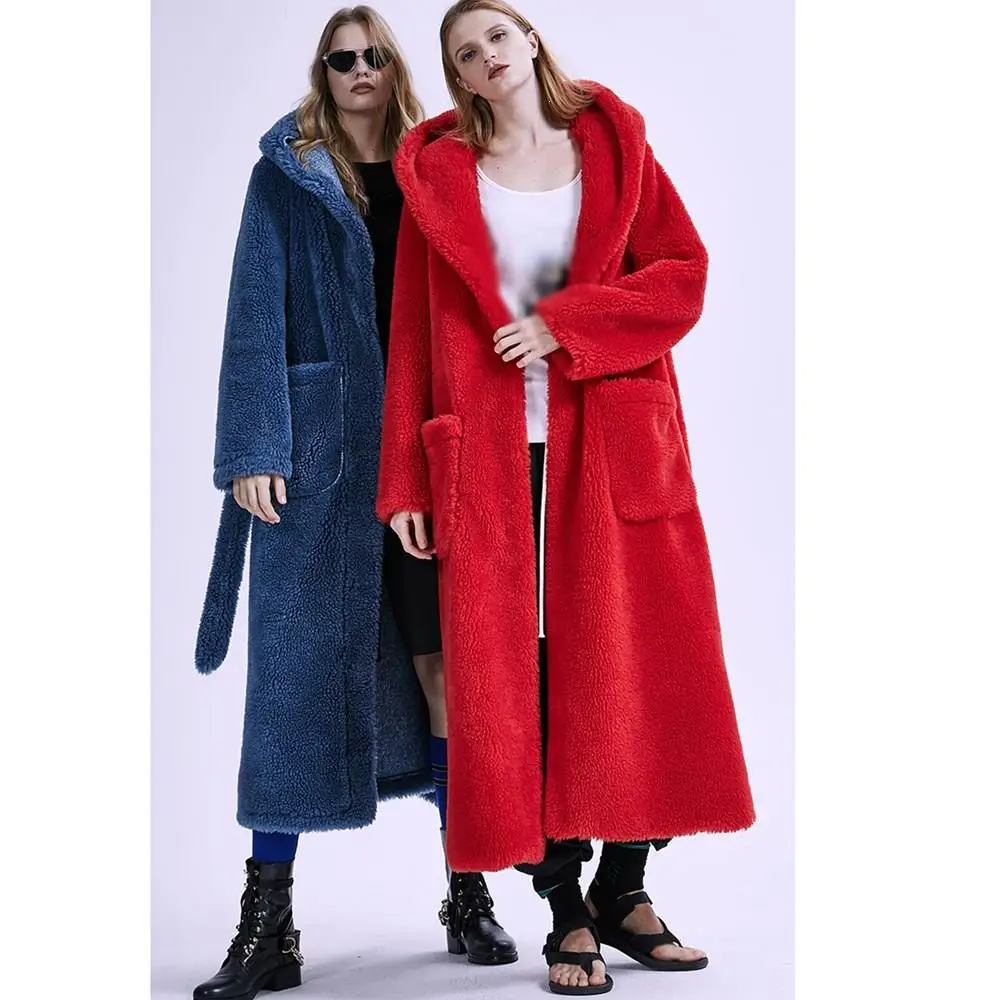 Длинная куртка с плюшевым мишкой пальто Зимняя Толстая теплая объемная верхняя