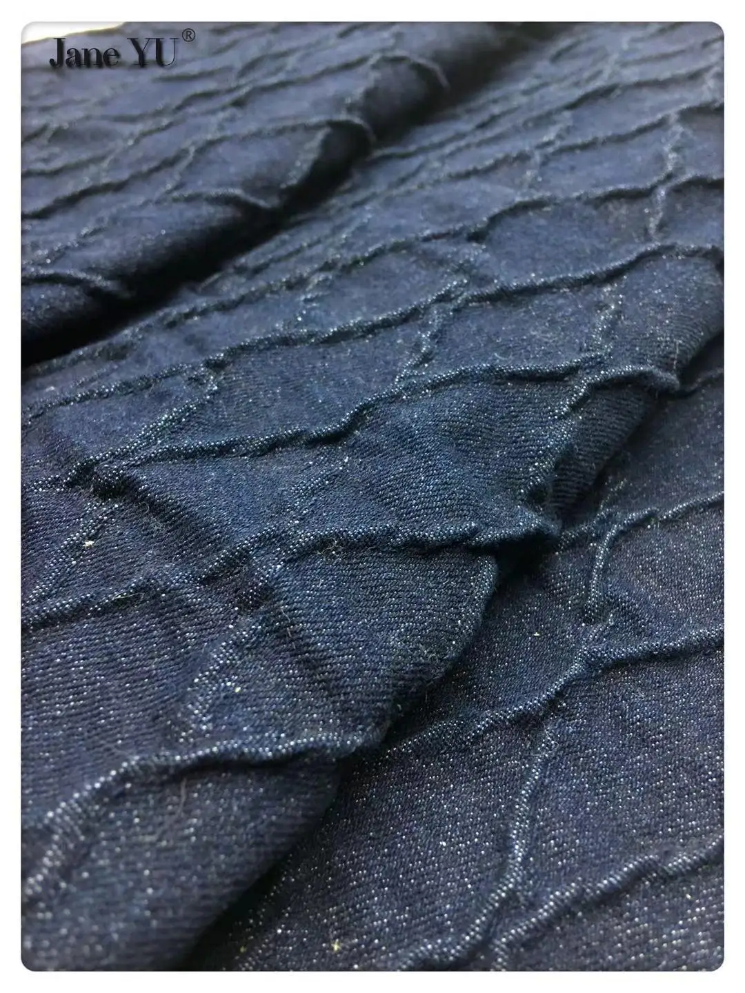 Модная Джинсовая юбка в стиле ромбовидной решетки с эффектом потертости куртка