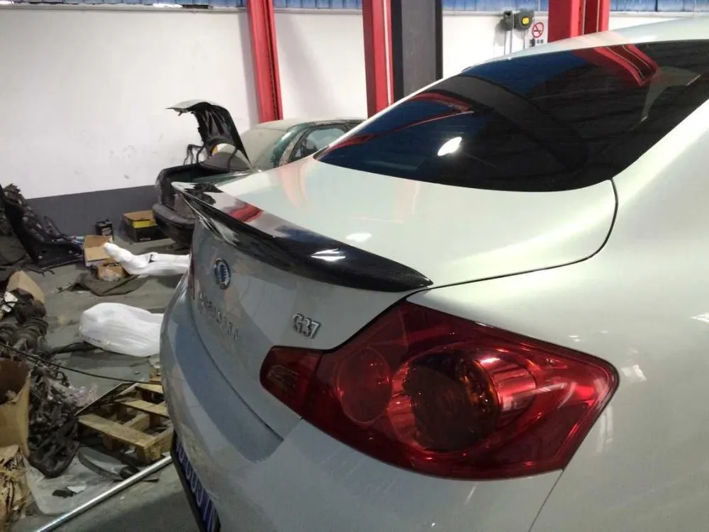 Задний спойлер для багажника G37 углеродное волокно крыло Infiniti 4 Двери Седан 2009 2013