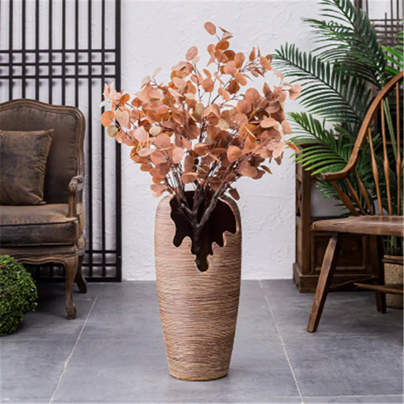 

Bao Guang Ta Nordic Thread Huge Gap Floor Vase Statue Creative Living Room TV Cabinet Home Decor Succulents Flowerpot A2928