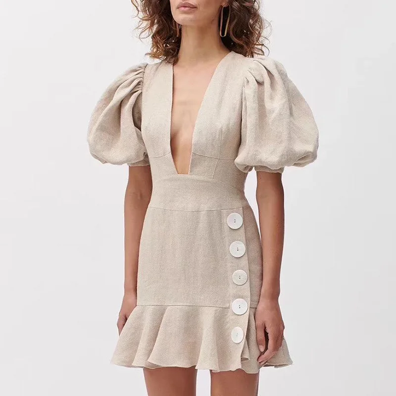 Европейский и американский большой бренд 2020 весеннее сексуальное платье с