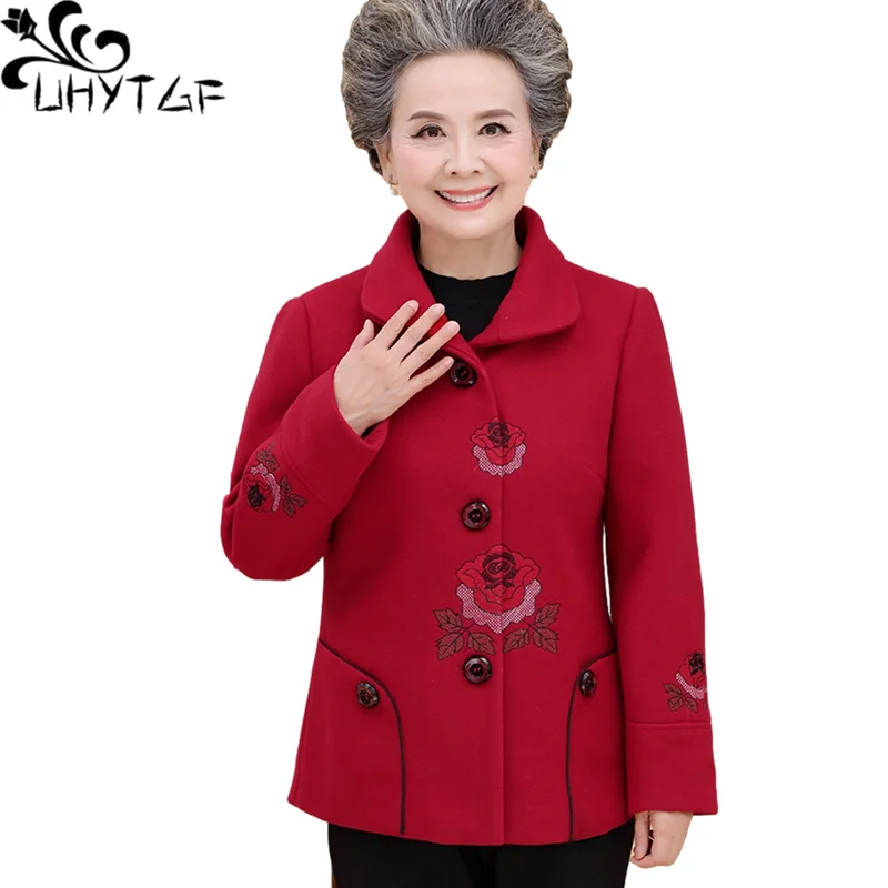 Новое модное женское Шерстяное Пальто UHYTGF на весну и осень модная короткая