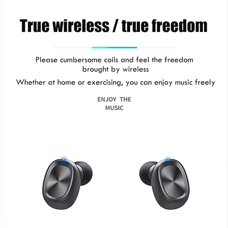 

Bluetooth Earphones With Microphone 8D HIFI Stereo True Wireless Earbuds Sport Gaming Headphones Support Waterproof Heasets