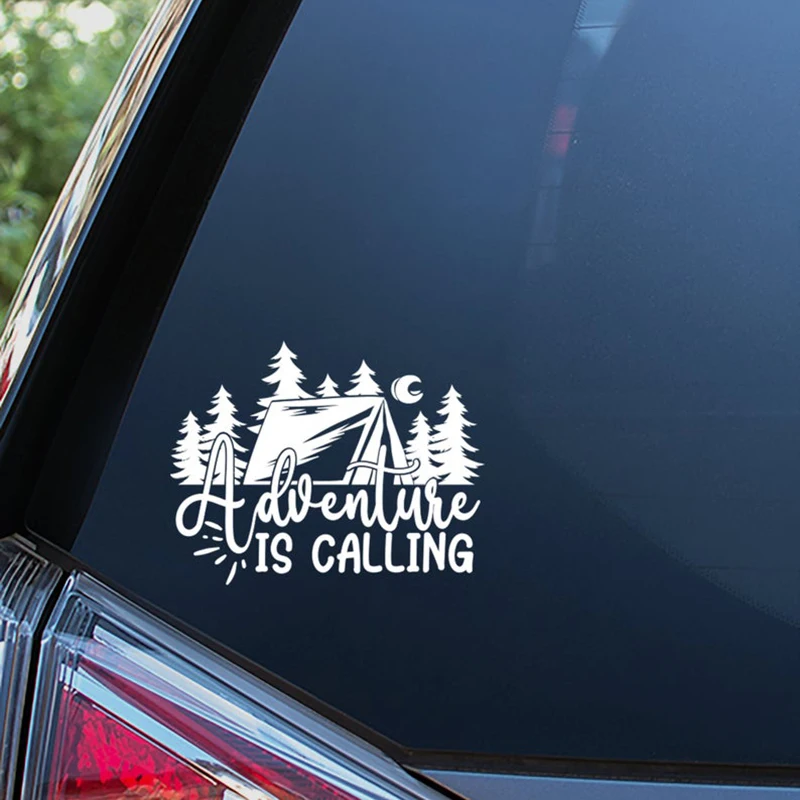 Black/Sliver Adventure Is Calling Sticker Vinyl Window Bumper Car Waterproof Hot Selling S291 | Автомобили и мотоциклы