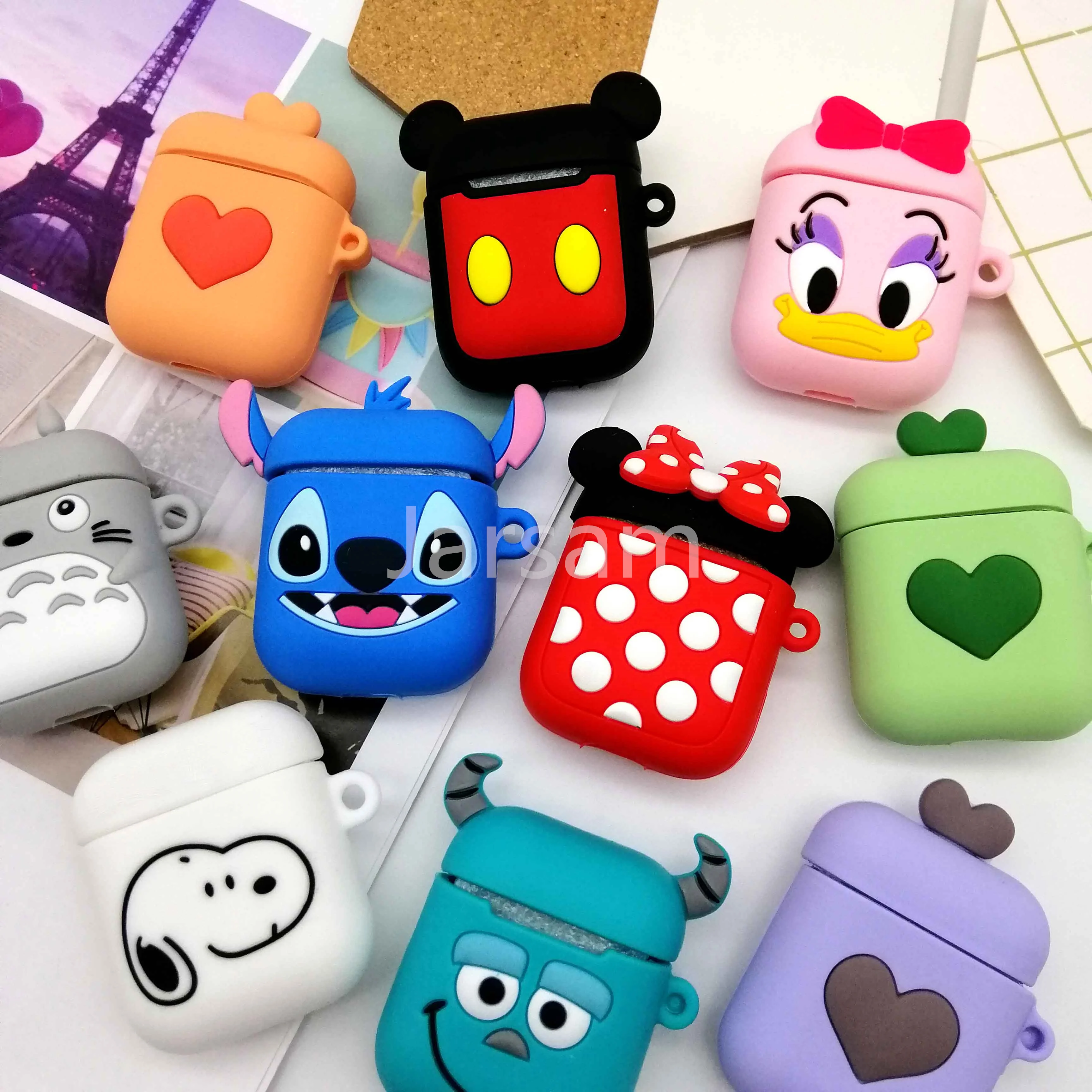 Мультяшный для airpod беспроводной Чехол для наушников для Apple AirPods 2 Силиконовый чехол для зарядки наушников Защитный чехол для AirPods