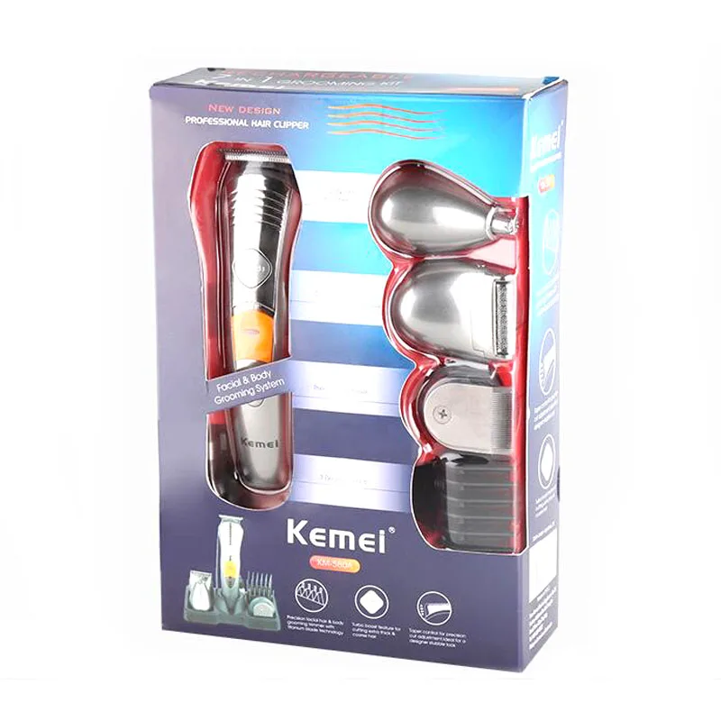 

KEMEI KM-580A 7 in 1 Professional Electric Hair Clipper Trimmer Ceramic Blade Rechargeable Adjustable Beard Nose Shaver Machine