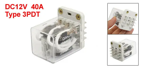 JQX-38F 11 Pin 3PDT PCB тип реле мощности 40A катушка DC 12V | Обустройство дома