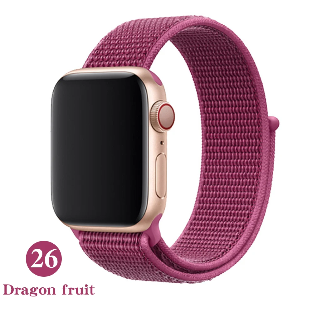 Dragon fruit Ремешок для Apple Watch серии 5 4 iwatch 42 мм 38 мм 44 мм 40 мм correa Apple Watch ремешок 321 аксессуары для умных часов браслет - Цвет ремешка: Dragon fruit