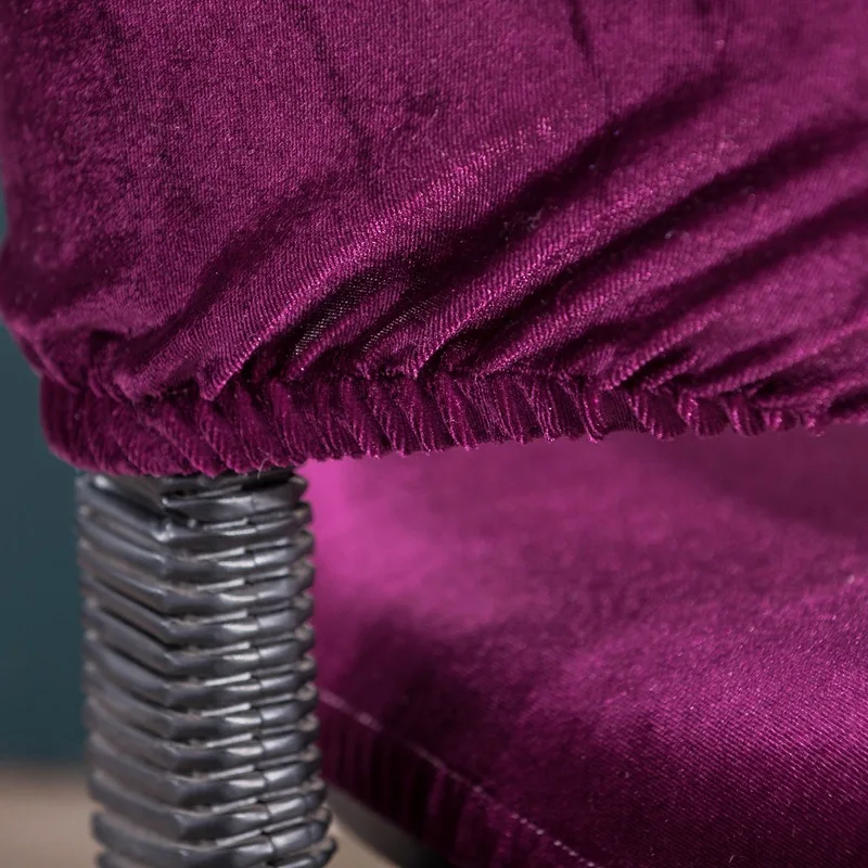 Новинка серебристый бархатный раздельный чехол для офисного кресла на заднее