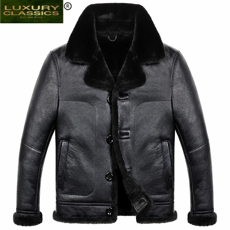 

Мужская зимняя куртка из натуральной овечьей шерсти