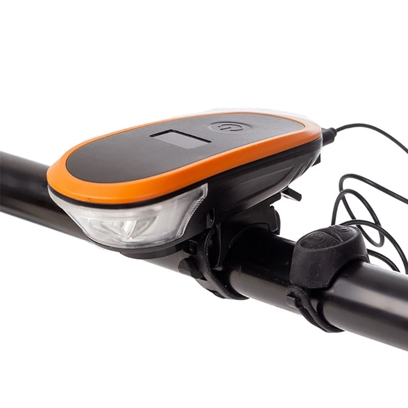 

Night Riding Bicycle Headlight with Horn USB Rechargeable Highlight Safety Lamp Road Mountain Bike Cycling Lighting D2TC