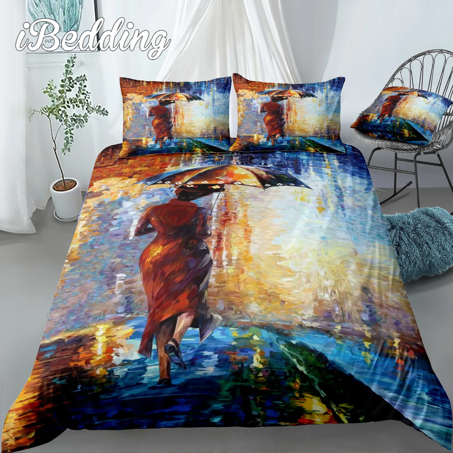 Комплект постельного белья из микрофибры Ahegao в стиле поп-арт с изображением лиц