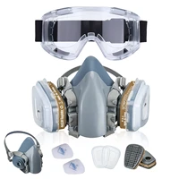 gas mask with filters actived carbon safety goggles protective for spray paint pesticide decoration formaldehyde respirator