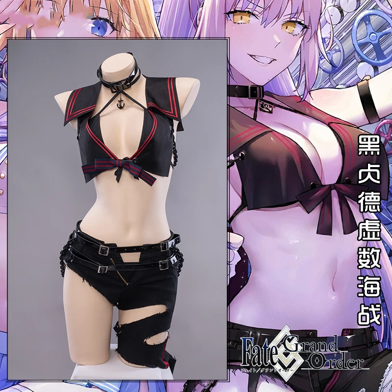 

Anime Fate/Grand Order FGO Black Saber Jeanne d'Arc Alter Sailor JK Sexy Uniform Cosplay Costume Halloween Women Free Shipping