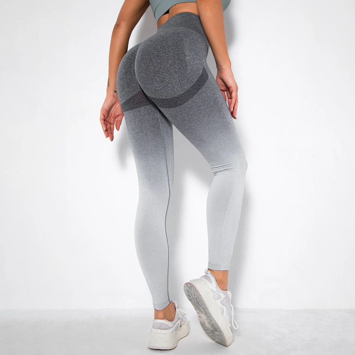 

Seamless Leggings Workout Fitness Clothing High Waist Legings Push Up Tights Sport Running Gymwear Training Gradient Pants
