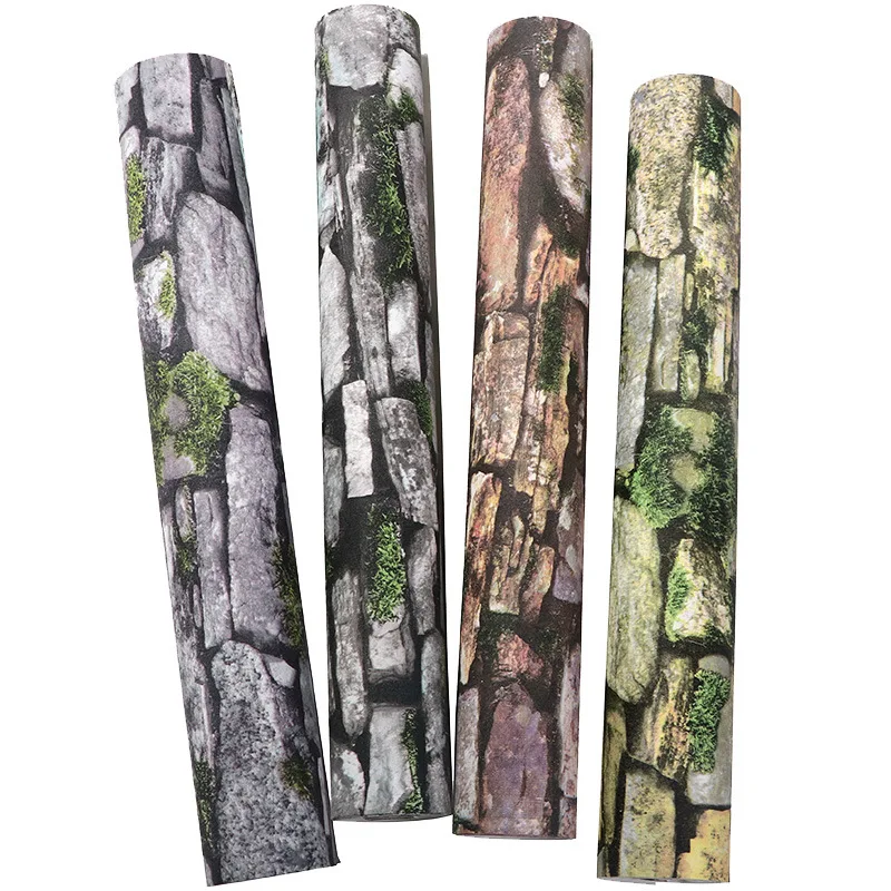 

retro 3 D solid brick stone antique brick wall paper restaurant barber shop hotel industrial wind background wallpape