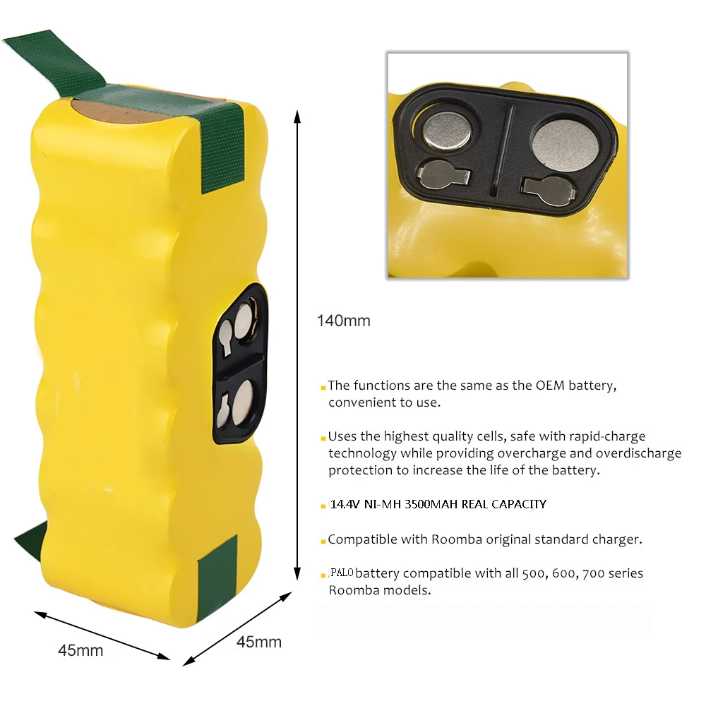 14 4 V 3500mAh Ni MH батарея для iRobot Roomba 500 510 530 532 534 535 540 550 562 570 580 600 610 700 760 770 780 800 980 R3|battery for